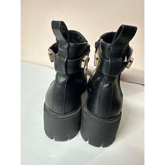 Women’s Size 10 Y2K Chunky Heel Boots Platform Grunge Retro Fall Streetwear - Picture 3 of 8